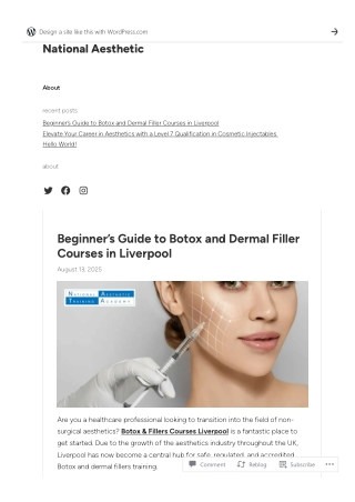 Beginner’s Guide to Botox and Dermal Filler Courses in Liverpool