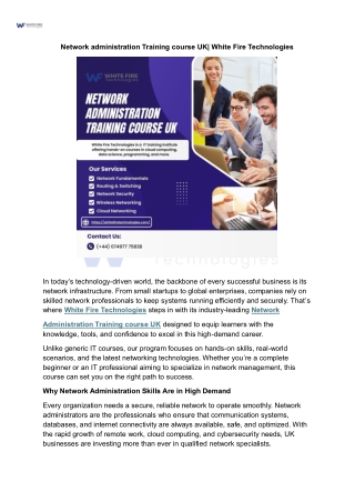 Network administration Training course UK.pdf