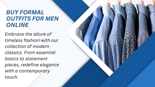 Buy Formal Outfits For Men Online