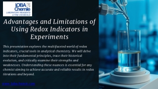 Advantages and Limitations of Using Redox Indicators in Experiments