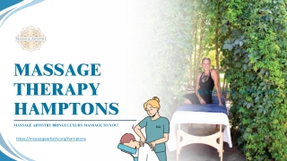 Luxury Massage Therapy in the Hamptons  Massage Artistry