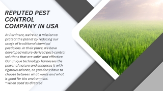 Reputed Pest Control Company In USA