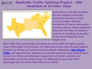 Nashville Traffic Calming Project - 350 locations of 24 hour class