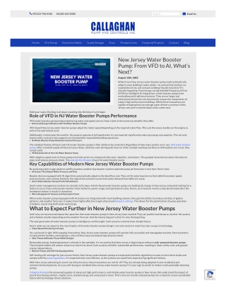 New Jersey Water Booster Pump From VFD to AI What’s Next?