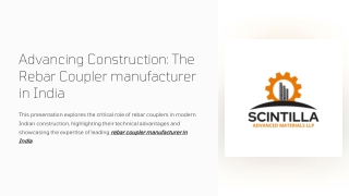 Trusted Rebar Coupler Manufacturer in India for Modern Construction Needs