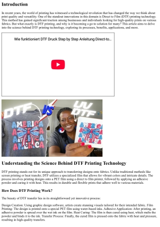 Understanding the Science Behind DTF Printing Technology