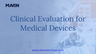 Clinical Evaluation for Medical Devices