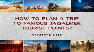 How to Plan a Trip to Famous Jaisalmer Tourist Points