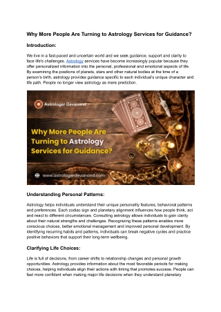 Why More People Are Turning to Astrology Services for Guidance