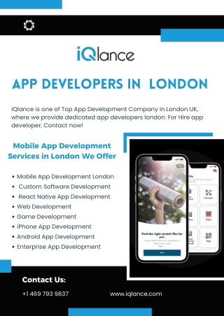 Mobile App Development Company in London – Top App Developers