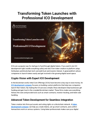ICO Development Company
