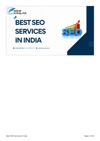 Best SEO Services In India