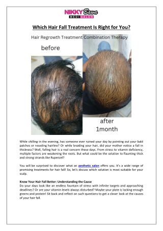 Best Hair Fall Treatments: Which One Is Right for You?