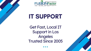 Get Fast, Local IT Support in Los Angeles – Trusted Since 2005