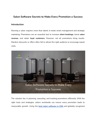 Salon Software Secrets to Make Every Promotion a Success