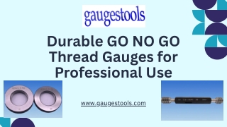 Durable GO NO GO Thread Gauges for Professional Use