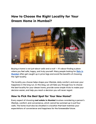 How to Choose the Right Locality for Your Dream Home in Mumbai.docx