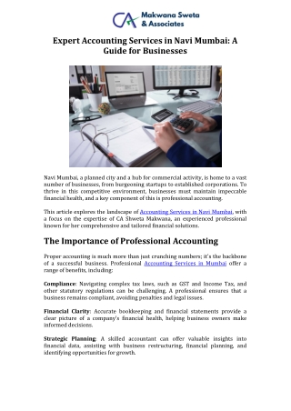 Expert Accounting Services in Navi Mumbai A Guide for Businesses