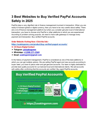 3 Best Websites to Buy Verified PayPal Accounts Safely in 2025
