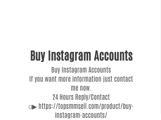 Buy Instagram Accounts
