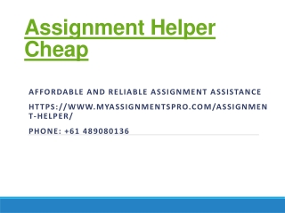 Assignment Helper Cheap