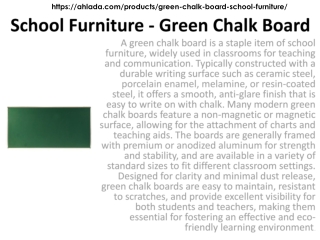 School Furniture - Green Chalk Board