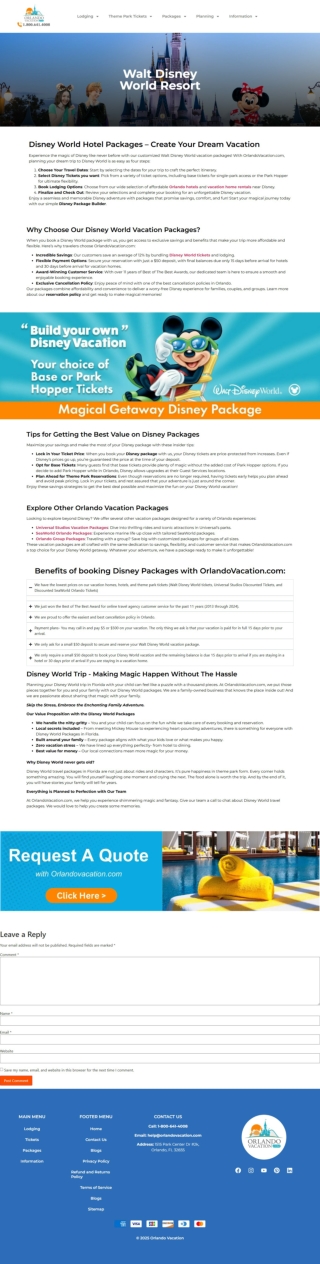 Disney World Travel Packages