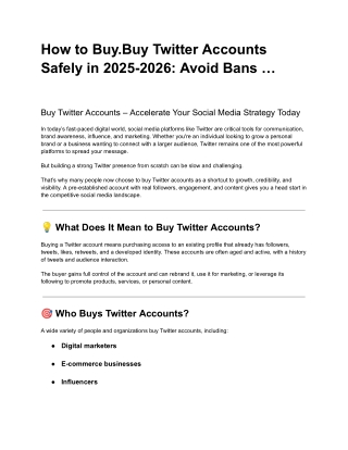 How to Buy.Buy Twitter Accounts Safely in 2025-2026_ Avoid Bans ...