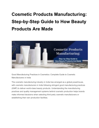 Cosmetic Products Manufacturing_ Step-by-Step Guide to How Beauty Products Are Made