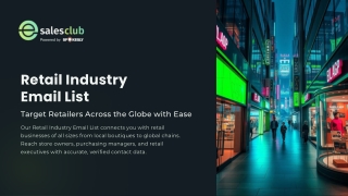 Retail Industry Email List – Verified Retail Contacts