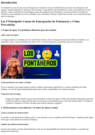 Las 5 Principales Causas de Emergencias de Fontanería y Cómo Prevenirlas