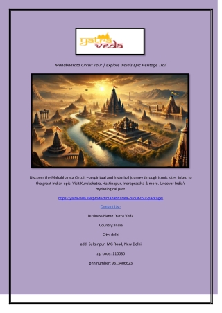 Mahabharata Circuit Tour  Explore India’s Epic Heritage Trail