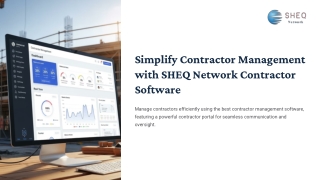 Simplify Contractor Management with SHEQ Network Contractor Software