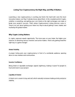 Get Your Token Listed on Top Exchanges – Guaranteed Fast Approval