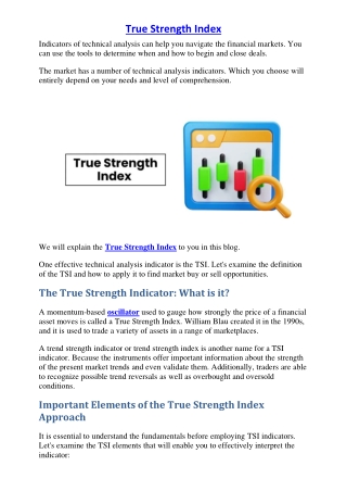 True Strength Index Strategy: Boost Your Technical Analysis Skills