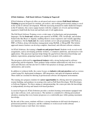 Full stack software training in nagercoil