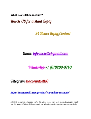 What is a GitHub account