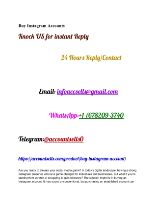 Buy Instagram Accounts