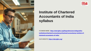 Institute of Chartered Accountants of India syllabus