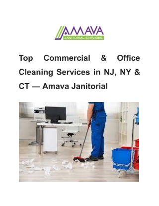 Top Commercial & Office Cleaning Services in NJ, NY & CT — Amava Janitorial