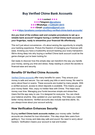 11 Top Sites To Buy Verified Chime Bank Accounts (Aged ...