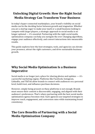 the Right Social Media Strategy Can Transform Your Business