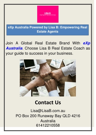 eXp Australia Powered by Lisa B: Empowering Real Estate Agents
