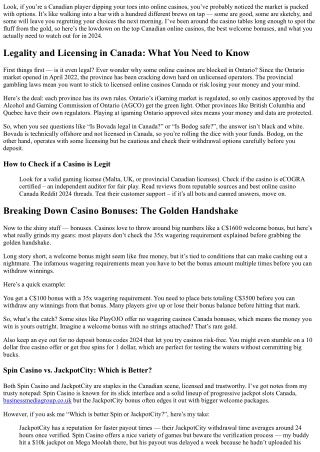 Best Casino Welcome Bonus Canada: The Real Deal for 2024