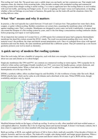 Flat Roofing Explained: Pros, Cons, and Best Uses