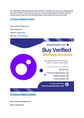 7.9 Top Sites to Buy Verified Moonpay Accounts (Aged & New)