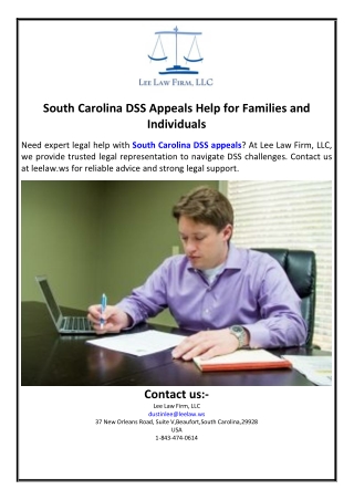 South Carolina DSS Appeals Help for Families and Individuals