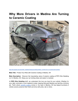Why More Drivers in Medina Are Turning to Ceramic Coating (1)
