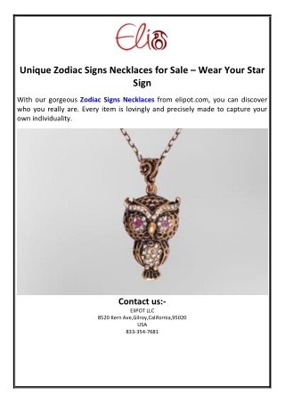 Zodiac Signs Unique Zodiac Signs Necklaces for Sale – Wear Your Star Sign