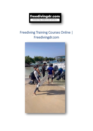 Freediving Training Courses Online | Freedivingdr.com